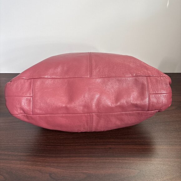 Coach Ashley Pleated Convertible Leather Satchel Mauve with Wallet - Picture 7 of 16